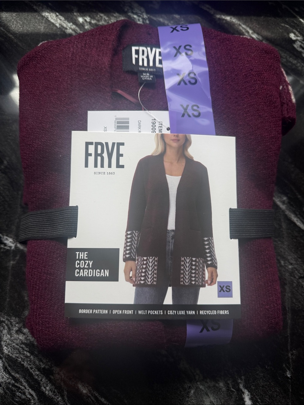 FRYE Cozy Cardigan - Deep Burgundy
